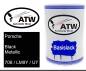 Preview: Porsche, Black Metallic, 708 / LM9Y / U7: 500ml Lackdose, von ATW Autoteile West.